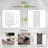 Manufactured Wood Paneled Sliding Barn Door with Installation Hardware Kit,Sliding Closet Door with PVC Surface-102040354