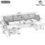 Canapé-lit modulaire 1113,4 po-1548143677