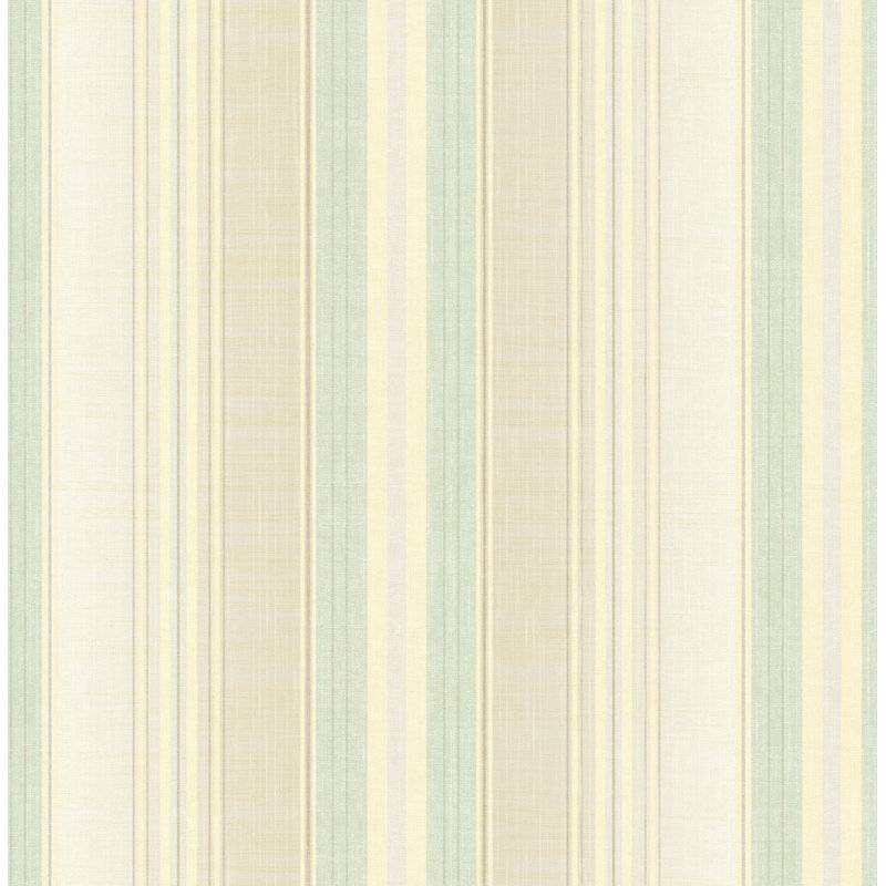  Papier peint rayé Laya Designs, Vert mer