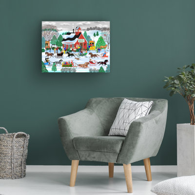 Jingle Bell Sleigh Society by Mark Frost - Wrapped Canvas Graphic Art -  Red Barrel StudioÂ®, 040F8B50E42E4C11A7E1B3F5F39B0411