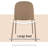 Walthall Stackable Dining Chairs - Set of 2 Modern Plastic Chairs with Sturdy Iron Legs - Space-Saving Side Chairs for Kitchen & Dining Room, Brown-1040231487