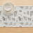 Table Runner, 100% Cotton, 16X108", Hand Drawn Wild Animals-1998368854