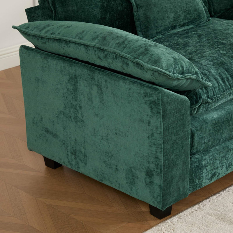 Accoudoir plus large avec 3 sièges (le repose-pieds n'est pas inclus), Vert