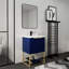 Meuble-lavabo autoportant avec lavabo en résine