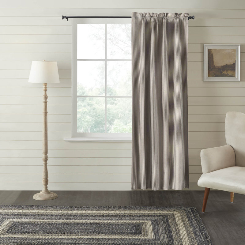 Kettle Grove 100% Cotton Curtain, 40" W x 84" L, Creme