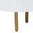 Krys Bali & Pari Beyla Mid-Century White Fluted Wood And Gold Metal 3-Drawer Dresser