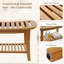 Banc de douche extra large en teck d'Indonésie (75 cm) avec tablette, tabouret de salle de bain entièrement assemblé
