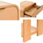 Table de chevet contemporaine avec coins arrondis et plateau en bois massif