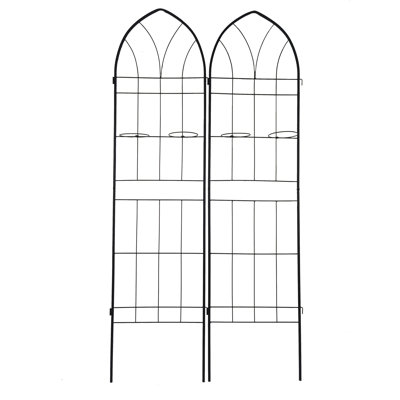 Paquet de 4 treillis de jardin en métal 78,7 "x 19,7" antirouille pour plantes grimpantes