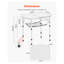 Table de camping pliante portative en aluminium 2 pi