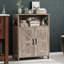 Armoire de rangement de ferme de 23,6 po de largeur avec tablettes réglables et portes de grange - blanc-2003963723