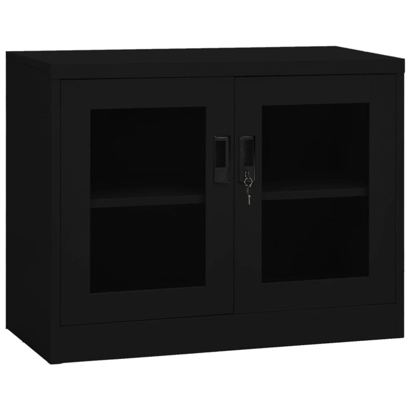 Armoire de bureau en acier, Anthracite, 35,4 po x 15,7 po x 27,6 po incorrect