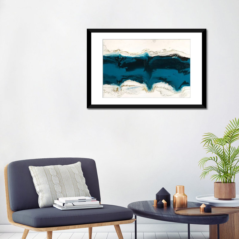 « liquid ice », reproduction d’art sur toile, H 26 po x l 40 po x P 1,5 po, Toile tendue