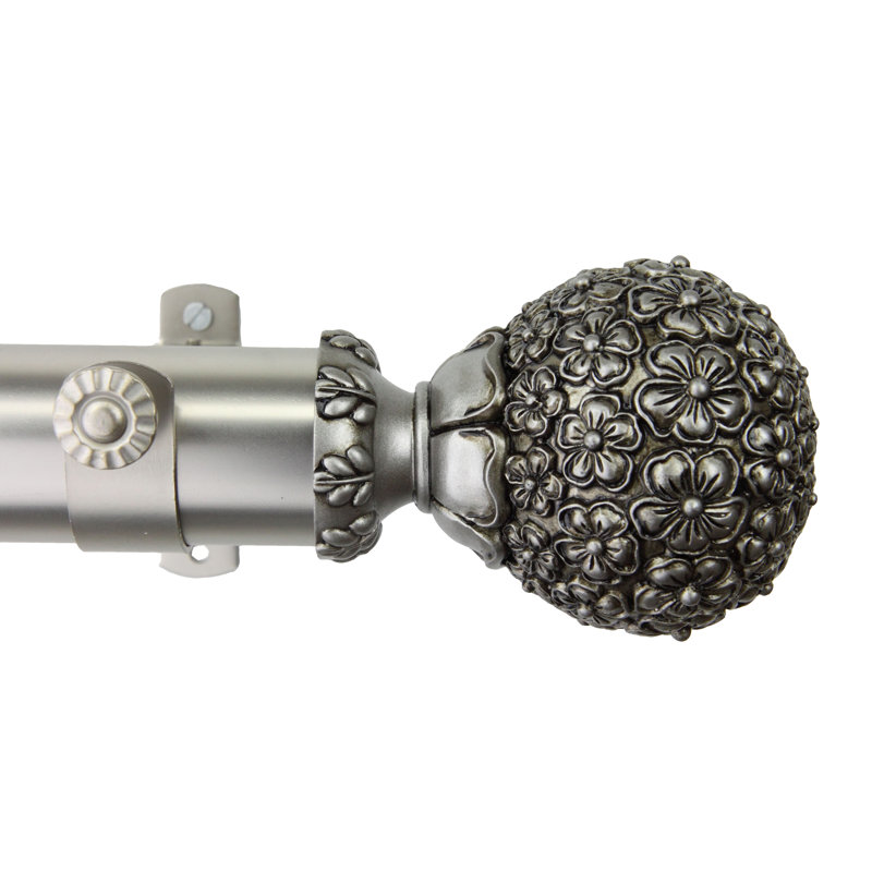 Tringle à rideaux simple Rosecroft, 28 po à 48 po, Nickel satiné