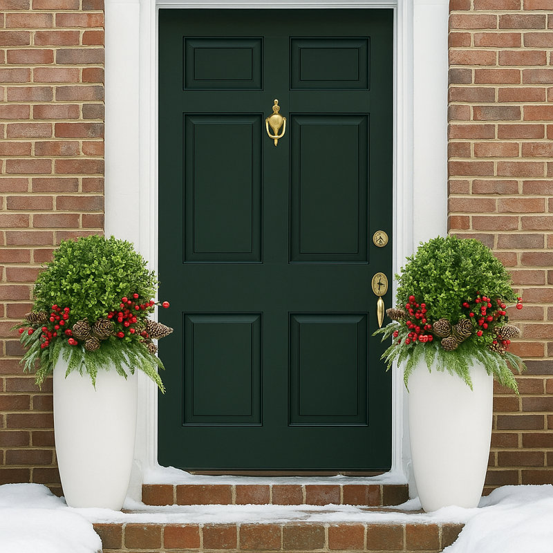 Holly Faux Boxwood Plant in Plastic Pot Liner