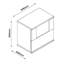 Columbia 60cm W Manufactured Wood Bedside Table