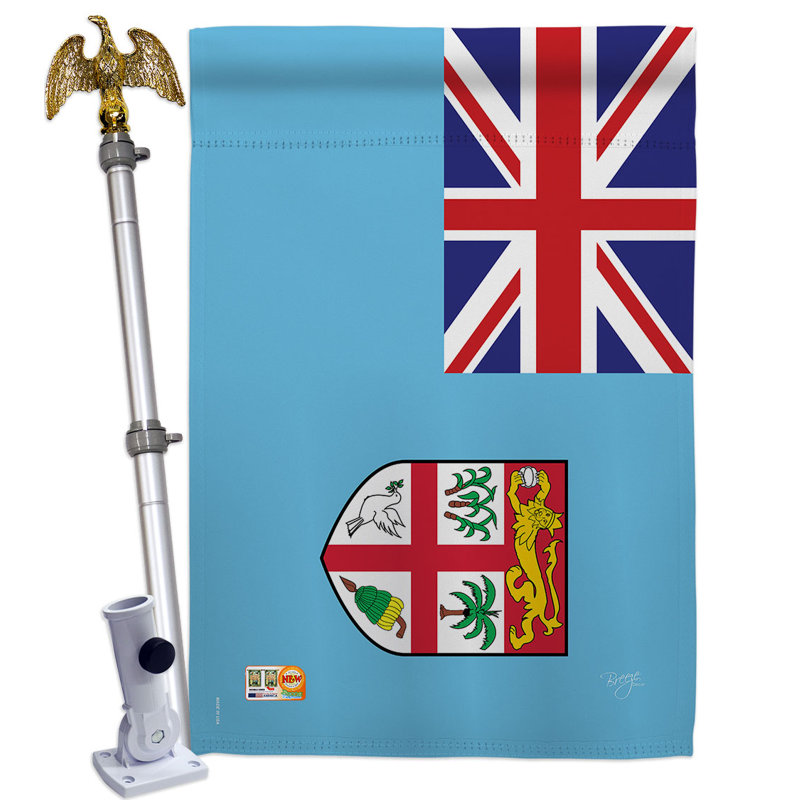 Double Sided 40'' H x 28'' W Polyester Flag Set