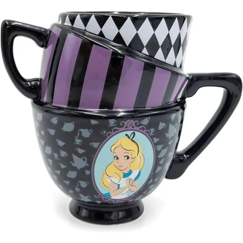 Tasse à café en céramique sculptée Disney Alice In Wonderland