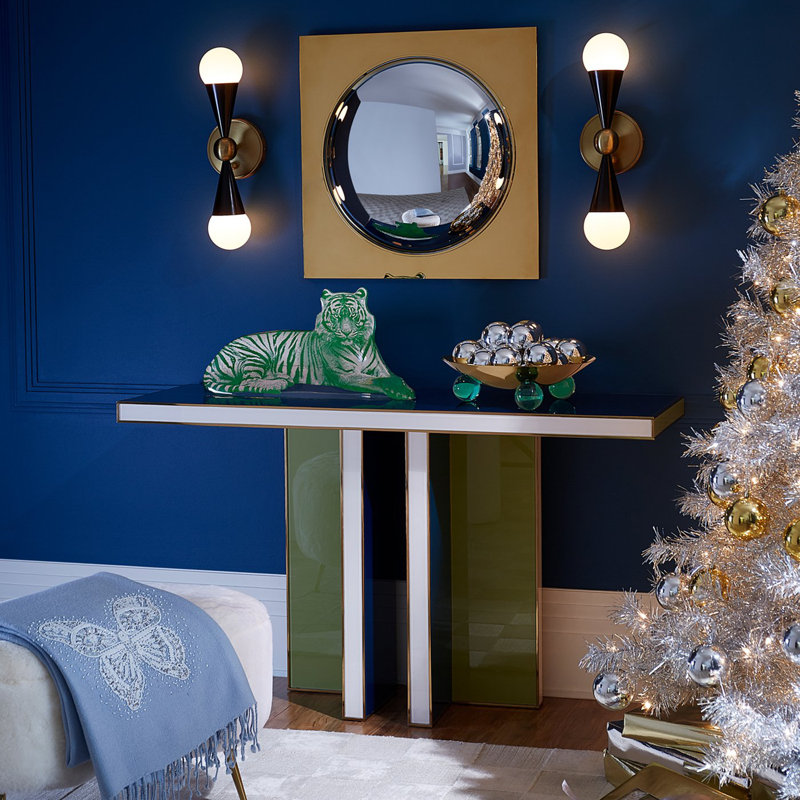 Globo Convex Accent Mirror, Polish Brass