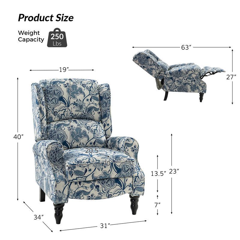 Fauteuil inclinable l 31 po Brody, Jacobin