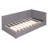 Linen Fabric Upholstered Twin Bed With 2 Storage Drawers, No Box Spring, Gray Size-1440728529
