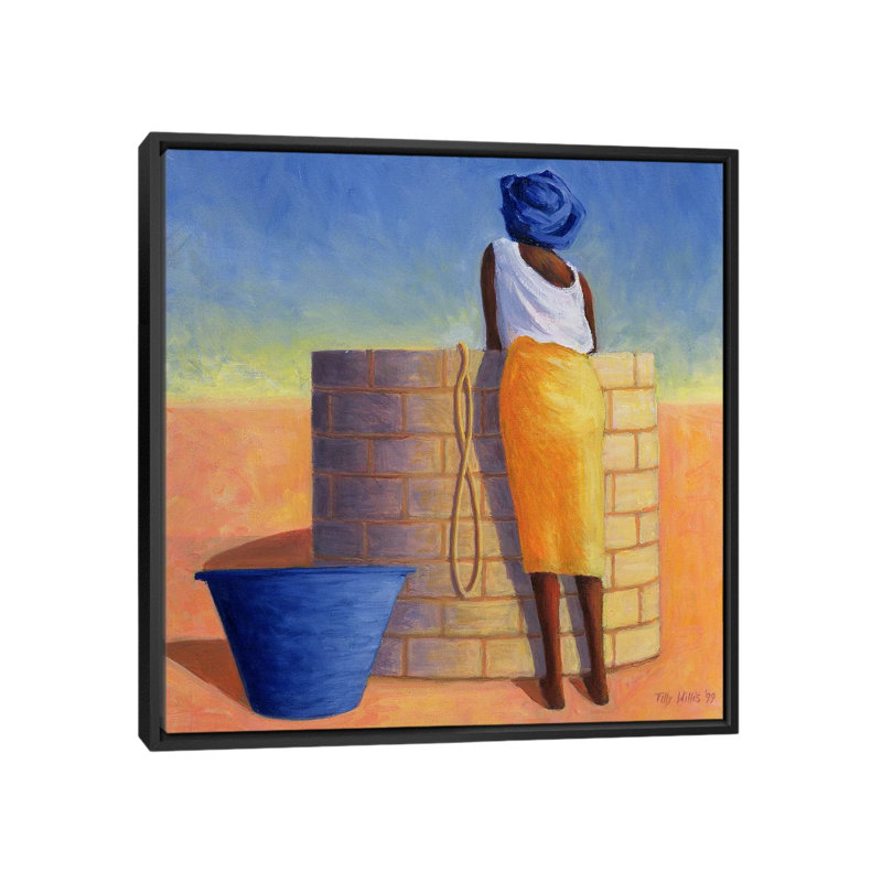 " Well Woman " by Tilly Willis, 18" H x 18" W x 1.5" D, Black Framed Canvas, No Mat