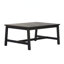 Ensemble de canapé d'extérieur 4 pièces avec coussins, structure en bois d'acacia, textilène noir, coussins blancs hydrofuges pour patio et cour arrière