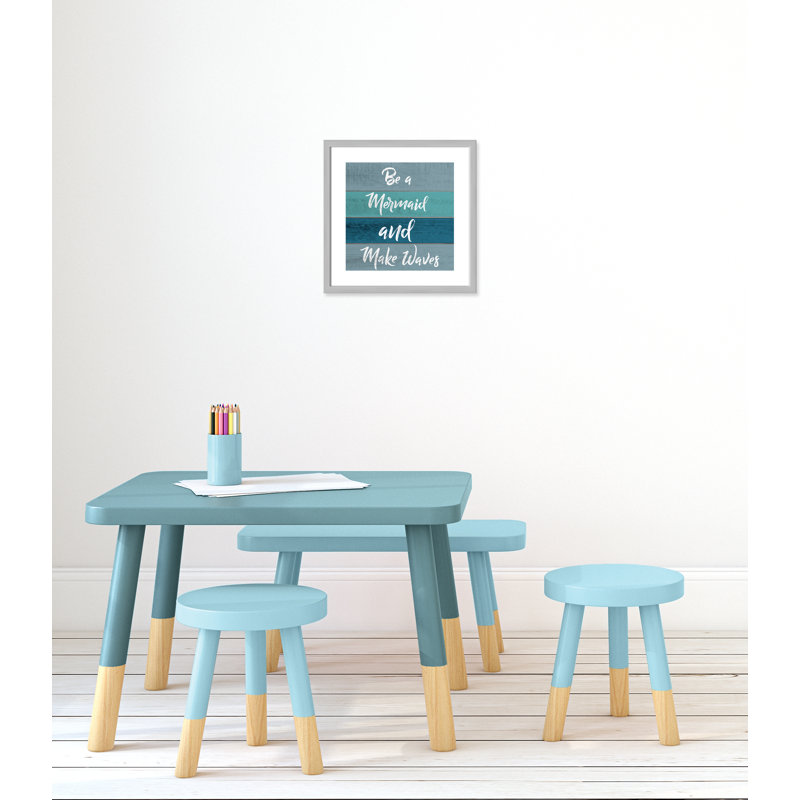 «Be a Mermaid», art, H 17 po x l 17 po x P 1,19 po, Encadré de boîte argent