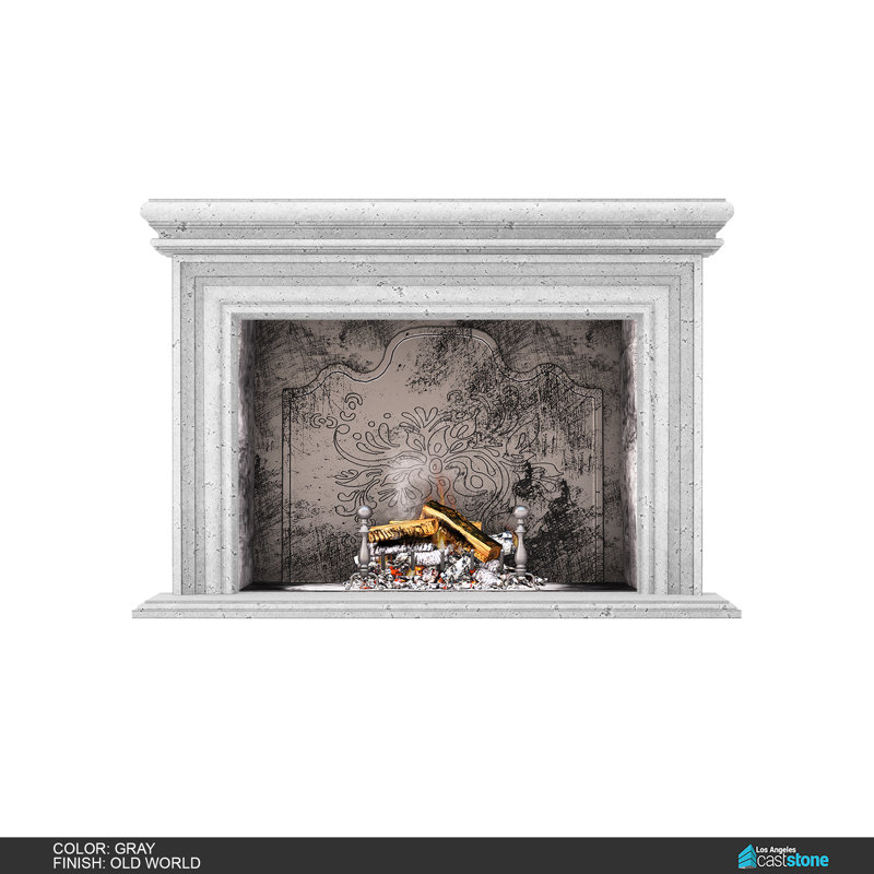 Palermo Fireplace Surround, Gray Old World