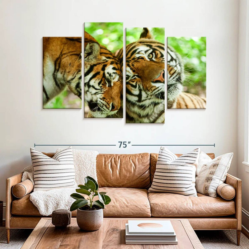 Brampt Loving Tigers, 42" H x 68" W