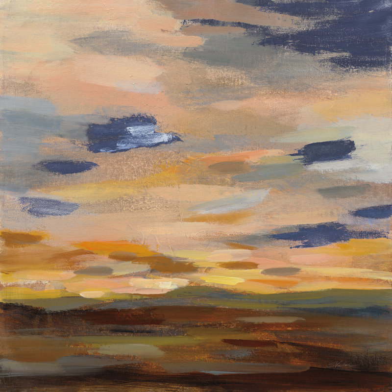 High High Sky III, peinture encadrée, H 12 po x l 12 po, Non, Toile encadrée noire