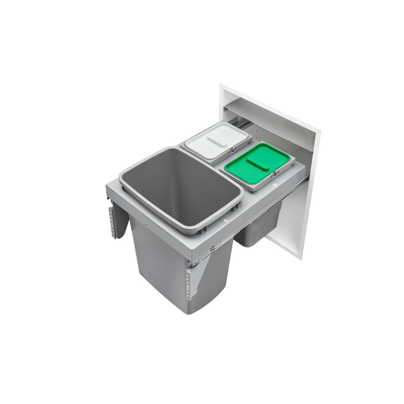 Poubelle rétractable en acier Rev-A-Shelf, H 18,81 po x l 16,22 po x P 21,65 po, 4