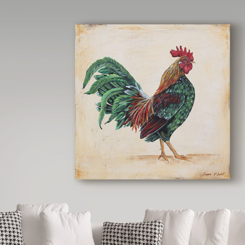 Deagen 'Rooster 7' Print on Wrapped Canvas, 14" H x 14" W x 2" D