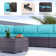 Yasmina 9-Piece Rattan Sectional Seating Group with Cushions And Tempered Glass Table