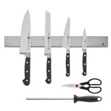 Zwilling Professional "S" 7-piece Knife Set With 17.5" Stainless Magnetic Knife Bar