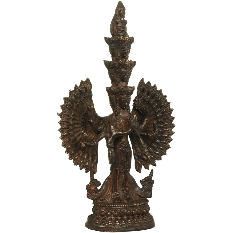 Figurine La souffrance du dieu Avaloiteshvara, Brun