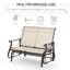 Chaise berçante d'extérieur en métal
