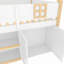 Lit mezzanine simple simple avec escalier, tablettes, armoires et lumières DEL-1045956767