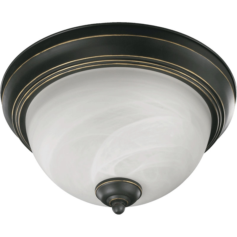 Levine Glass Ceiling Mount, 6" H x 13.5" W x 13.5" D, Black