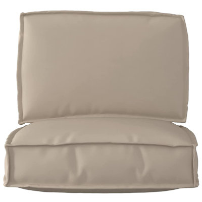  Ensemble de coussins de palette 2 pièces, tissu taupe Oxford