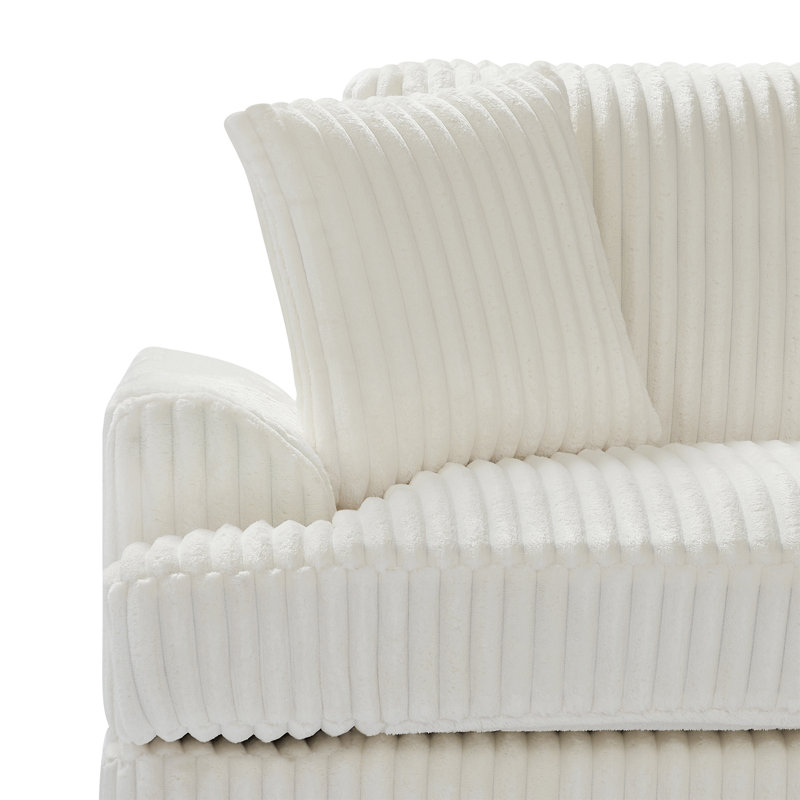 Oversized U-Shaped Corduroy Sectional Sofa with Chaise