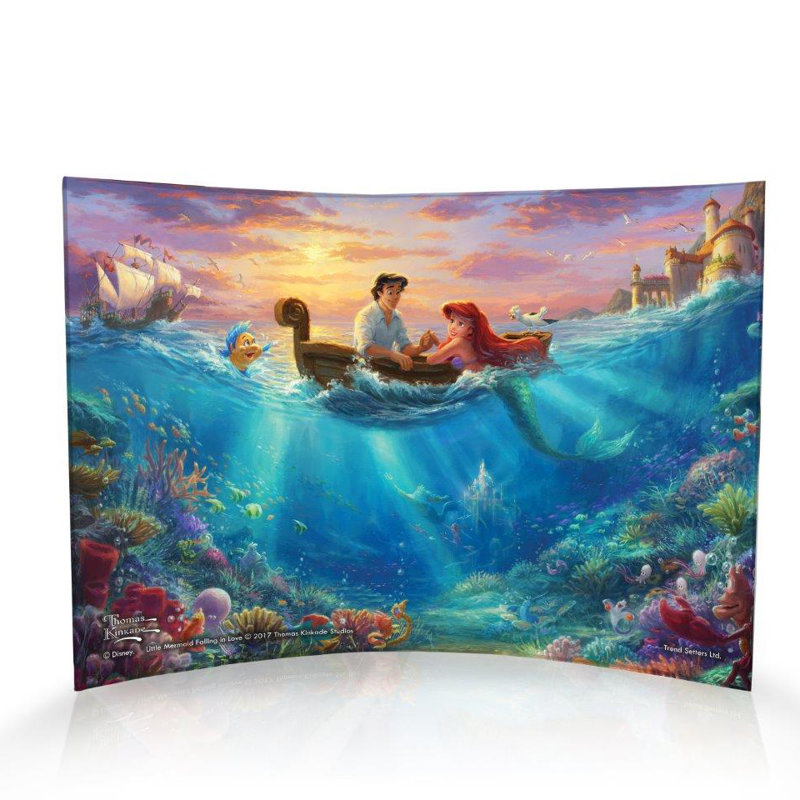 Disney, petite sirène, Ariel et Eric, reproduction acrylique