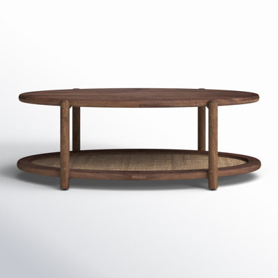 Avalon Walnut And Cane Coffee Table