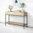 Ansley White Washed and Matte Black 2-Drawer Console Table