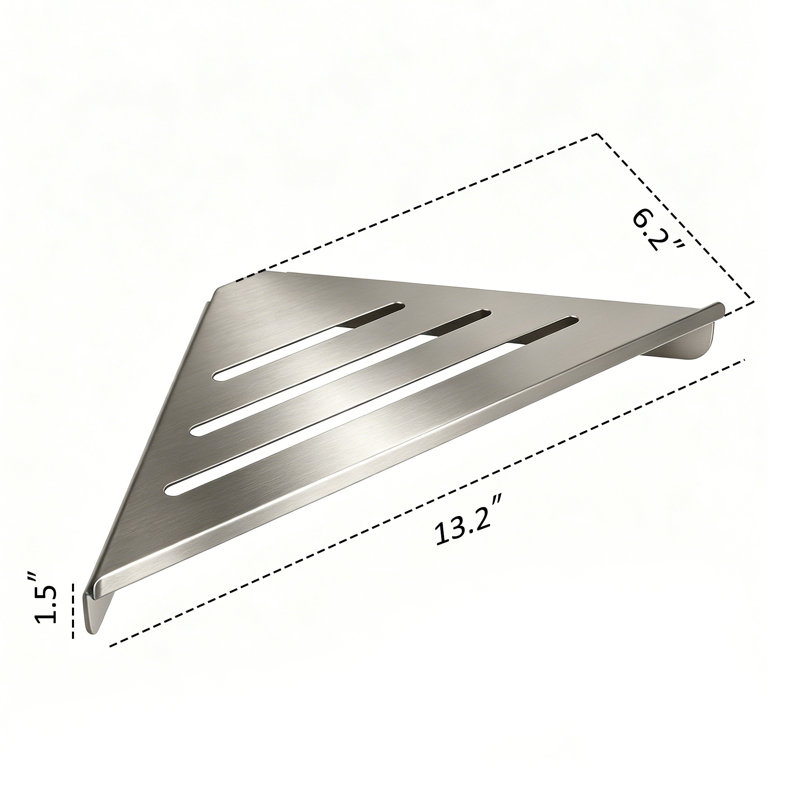 Tablette de douche Melvonia, Nickel brossé