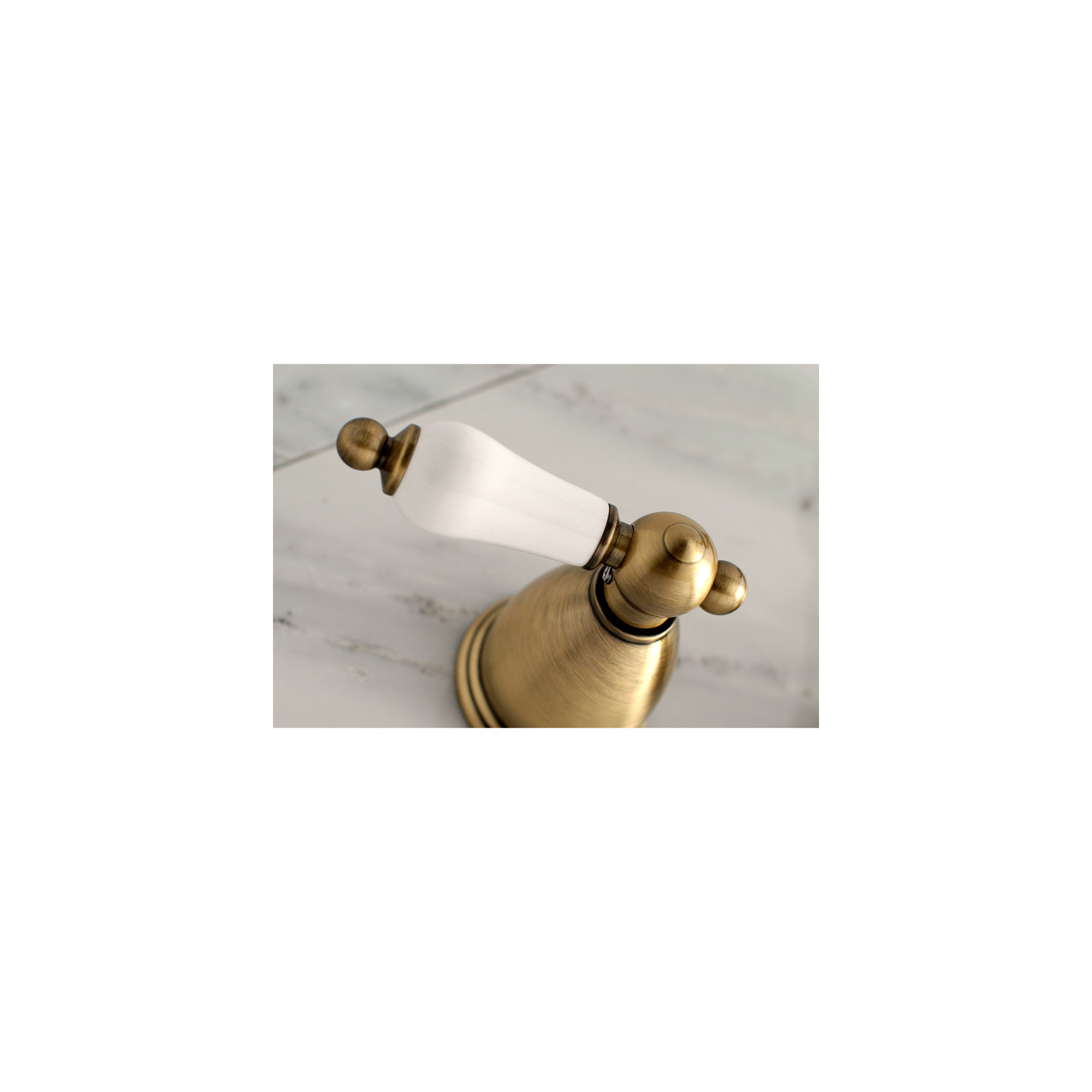 Kingston Brass Heritage Two-Handle 3-Hole Wall Mount Roman Tub Faucet, Vintage Brass