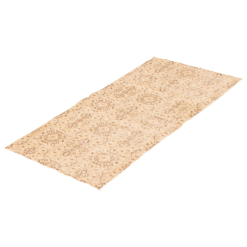 Tapis kaki clair rétro Treanthony 3 pi 2 po x 6 pi 8 po