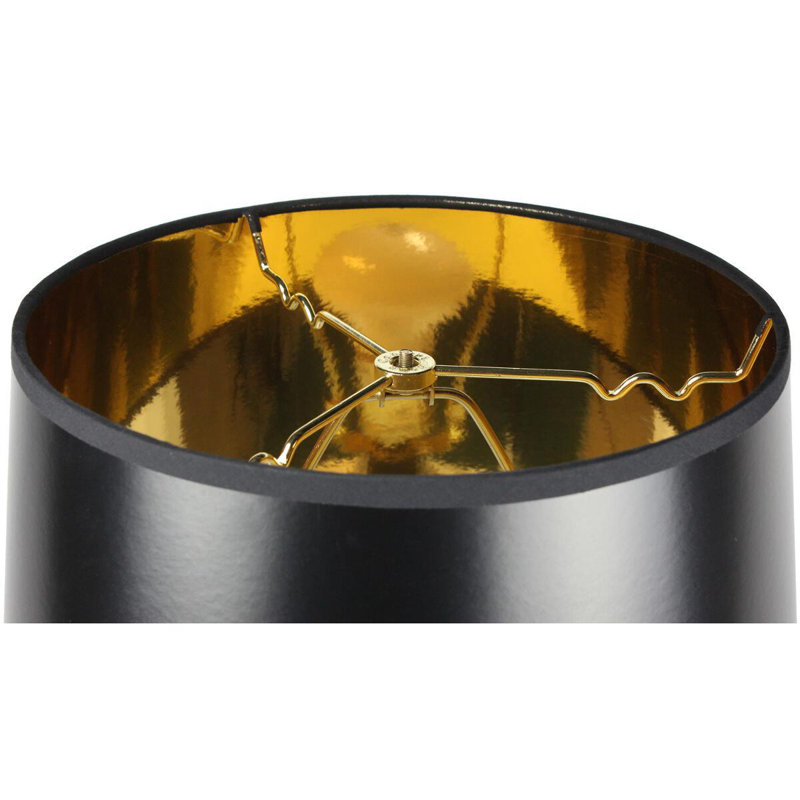 Luminaire suspendu 1 lumière à cône simple Kathleen, Parchemin noir