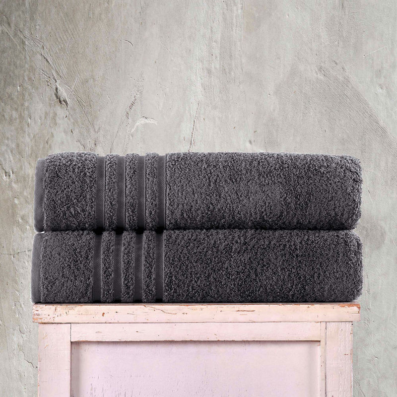 Jumbo Large Bath Sheets Towels 2 Pack Soft and Absorbent, Premium Quality 100% Cotton Towels (Bath Sheet), Gray
