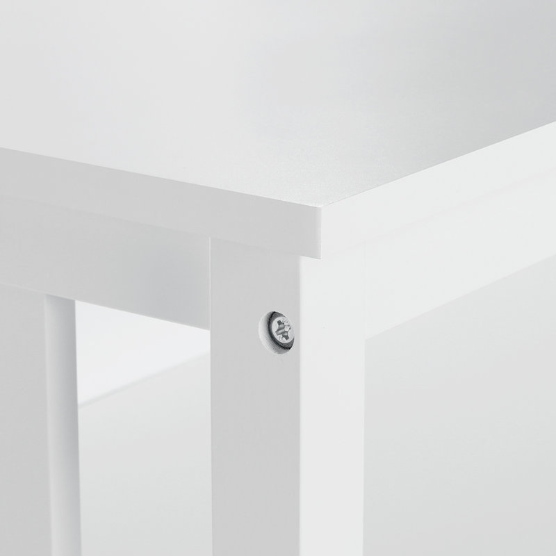 Ashalina Sideboard Buffet Server Cupboard Storage Cabinet Adjustable Shelf, 34.25" H x 39.96" W x 15.75" D, White 